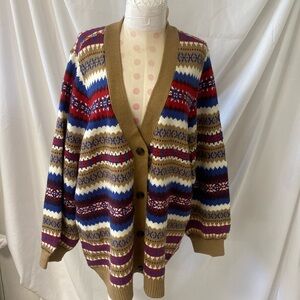 Lane Bryant Button-Up Fair Isle Cardigan